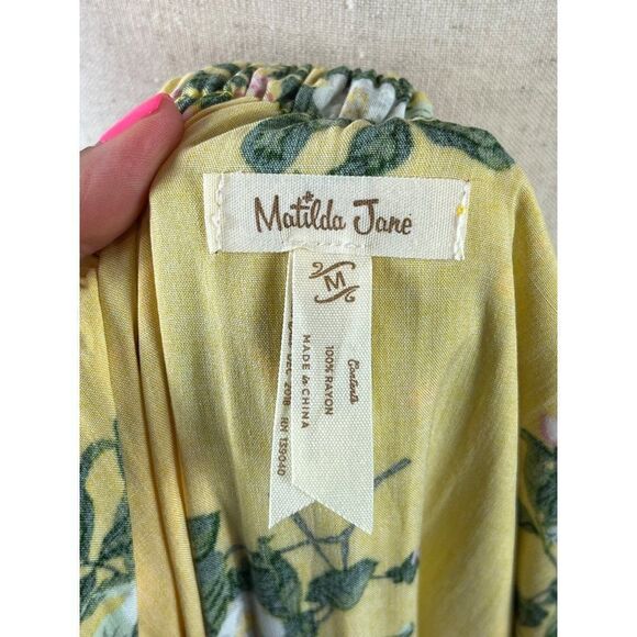 Matilda Jane Brilliant Daydream Hooked on a Feeling Yellow Floral Dress Medium - Picture 10 of 11